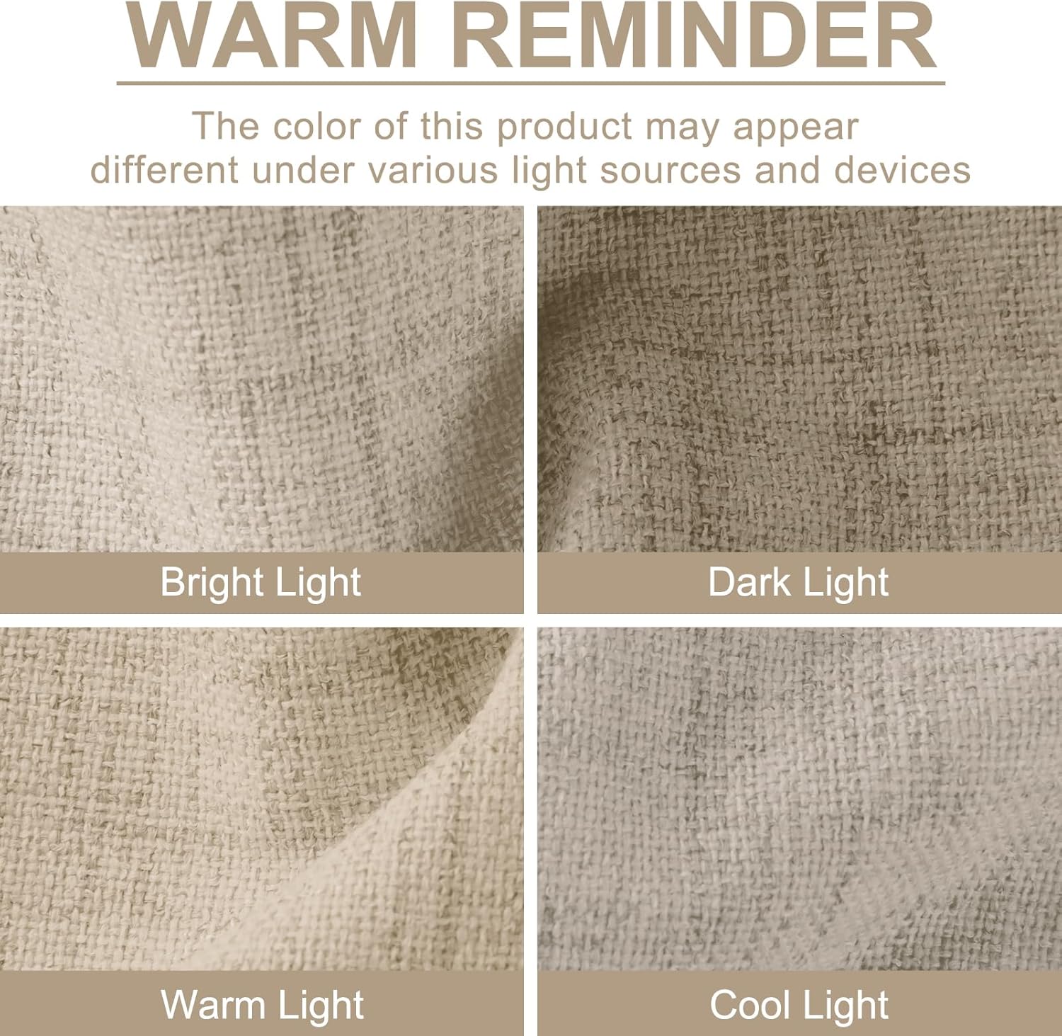 Skiennix 100% Blackout Linen Curtains - Thermal Insulated Drapes, 50" W x 120" L, Oatmeal - 2 Panels Set