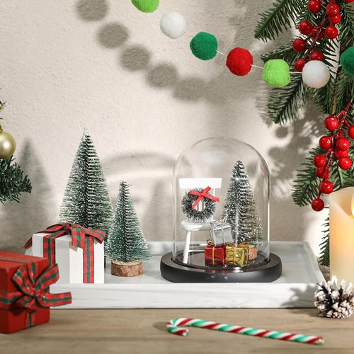 Christmas In Heaven Empty Chair Ornament - Memorial Gift Cloche for Loving Memory Decor