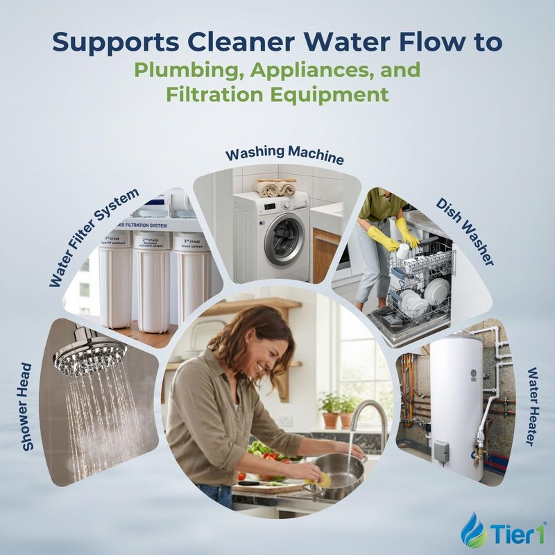 Tier1 20 Micron 10 x 2.5 Water Filter | String Wound Polypropylene Whole House Sediment Water Filter Cartridge | Replacement for Hyrdonix SWC-25-1020 | 2.5 x 10 Water Filter (6-Pack)