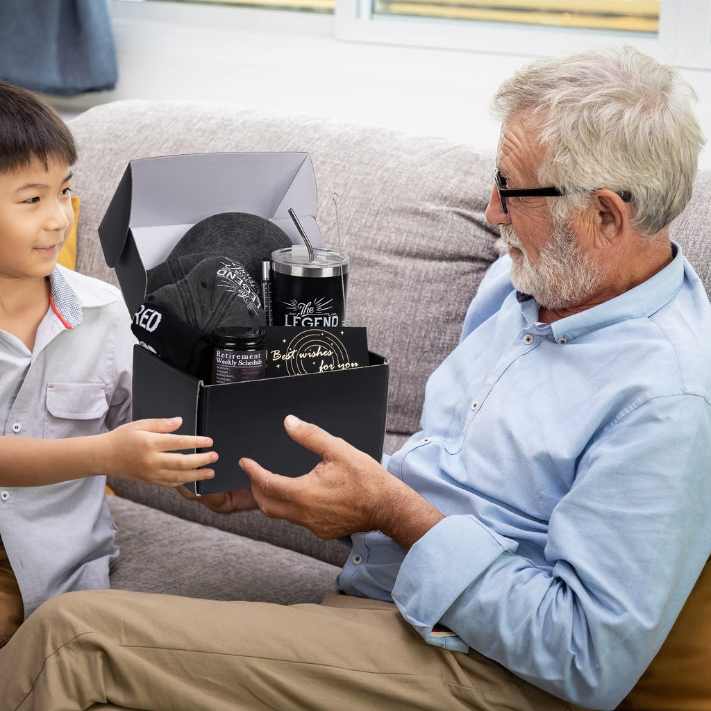 Kolewo4ever 9 Pcs Retirement Gifts for Men 2026 Happy Retirement Gift for Coworker,Teachers,Dad,Grandpa Best Retire Gift Box with Insulated Tumbler Baseball Cap Socks