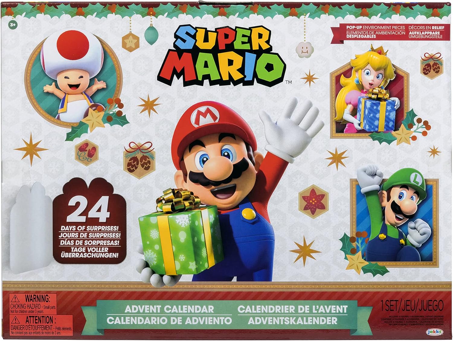Super Mario Advent Calendar - Limited Christmas Edition with Santa Mario & Snowman Luigi