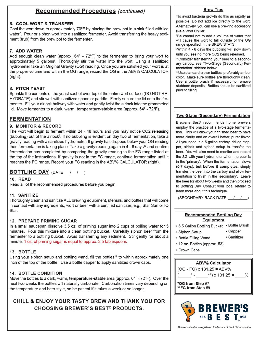Brewers Best Robust Porter Ingredient Kit