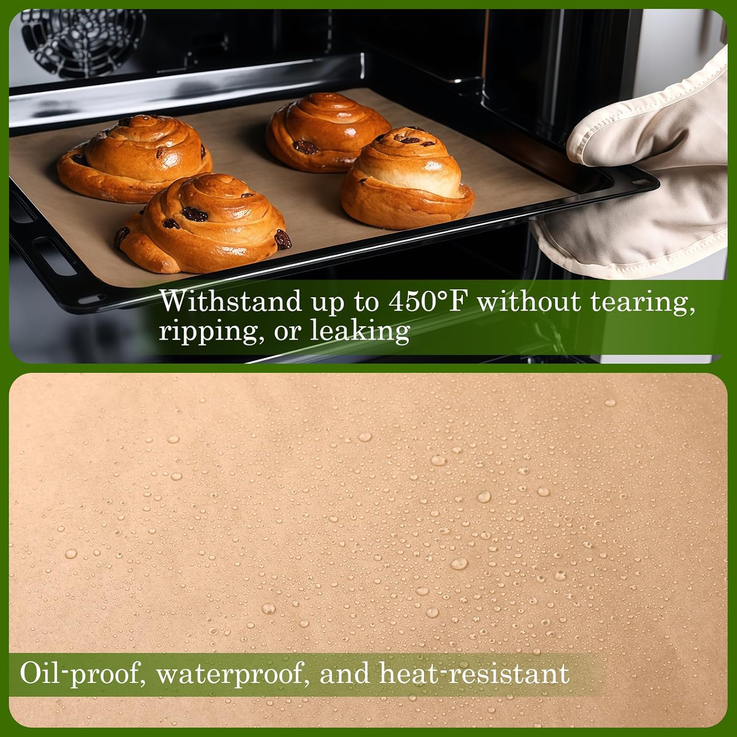WMKGG Parchment Paper Sheets - 190 PCS Non-Stick Precut Baking Sheets | 8x12 Inches for Grilling, Air Frying & More