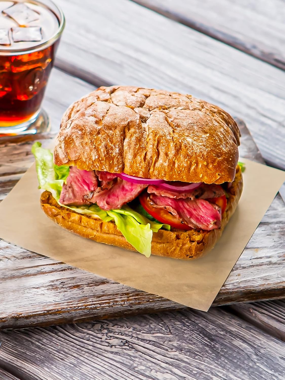 SMARTAKE Wax Paper - 6 x 6 Inches Non-Stick Hamburger Patty Paper | 1000 Pcs for Food Wrapping, Picnics & Parties