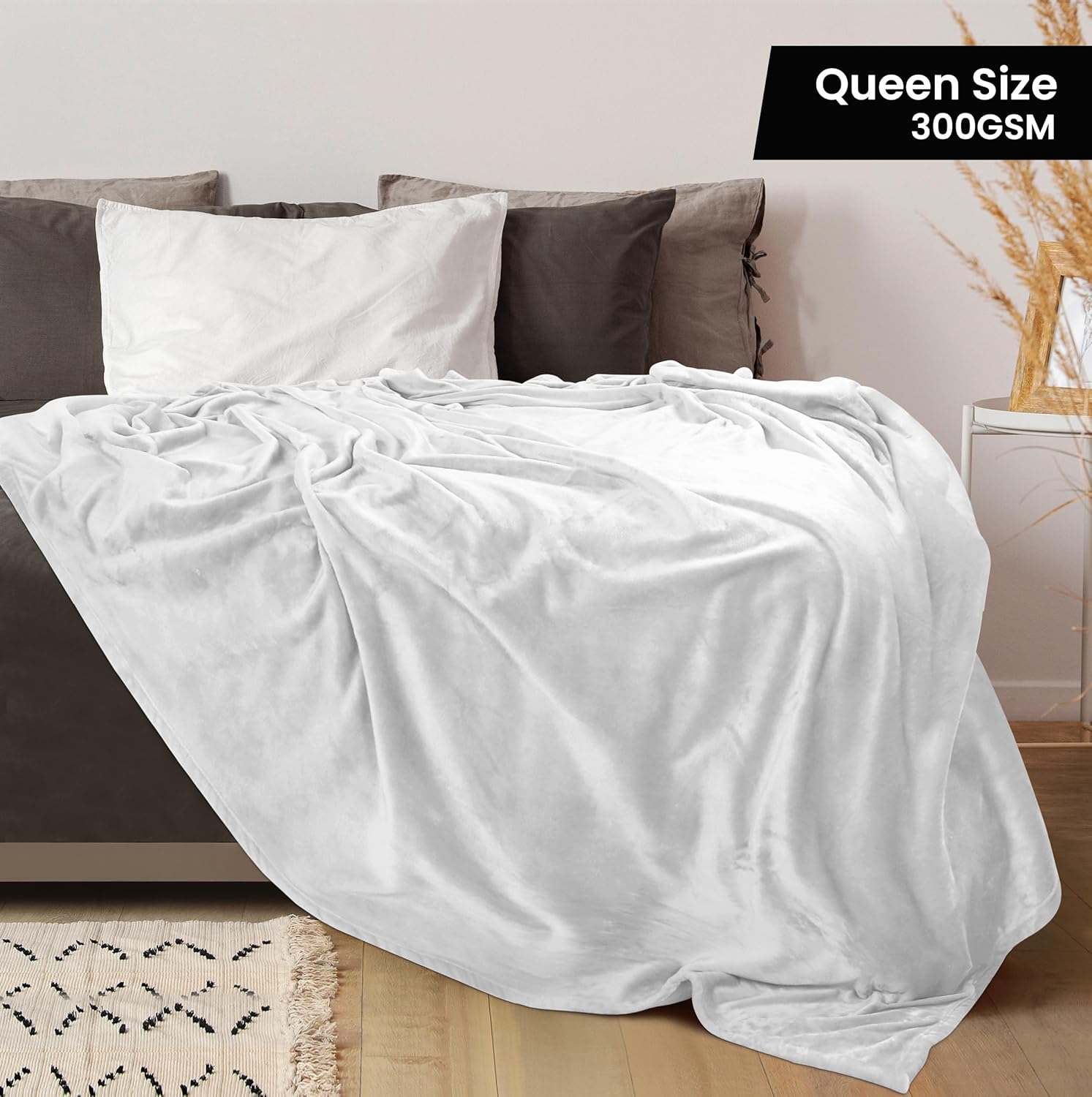 Utopia Bedding Fleece Blanket - Ultra Soft & Warm Queen Size (90x90 Inches) | Cozy All-Season Home Decor Gift