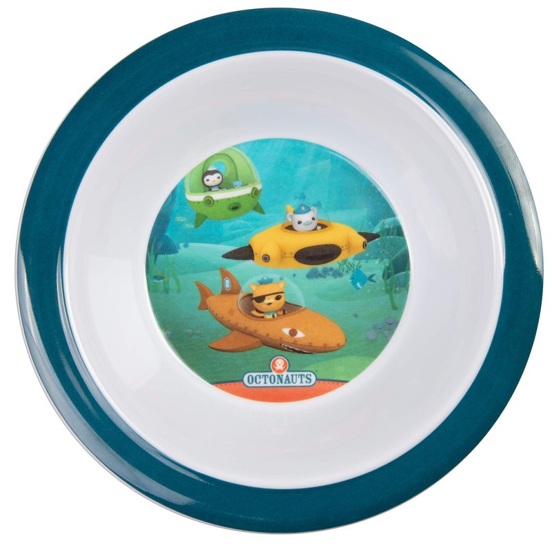 Octonauts 5 Piece Dinnerware Set-Blue Octo-Friends -Includes Reusable Raised Edge Plate, Bowl, Cup & Utensils-Durable Break Resistant Melamine, BPA Free, Dishwasher Safe-Gift for Toddlers Boys & Girls