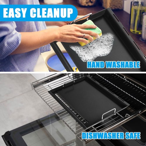 Outspark Full-Size Griddle Inserts for Weber Spirit 200 Series Gas Grills, Flat Top Griddle Replacement for Weber Spirit I & II E-210 S-210 E-220 S-220 Series, Carbon steel