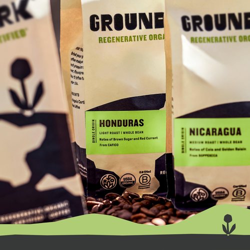 Groundwork Coffee Co Organic Regenerative Honduras Whole Bean Coffee, 10 Oz