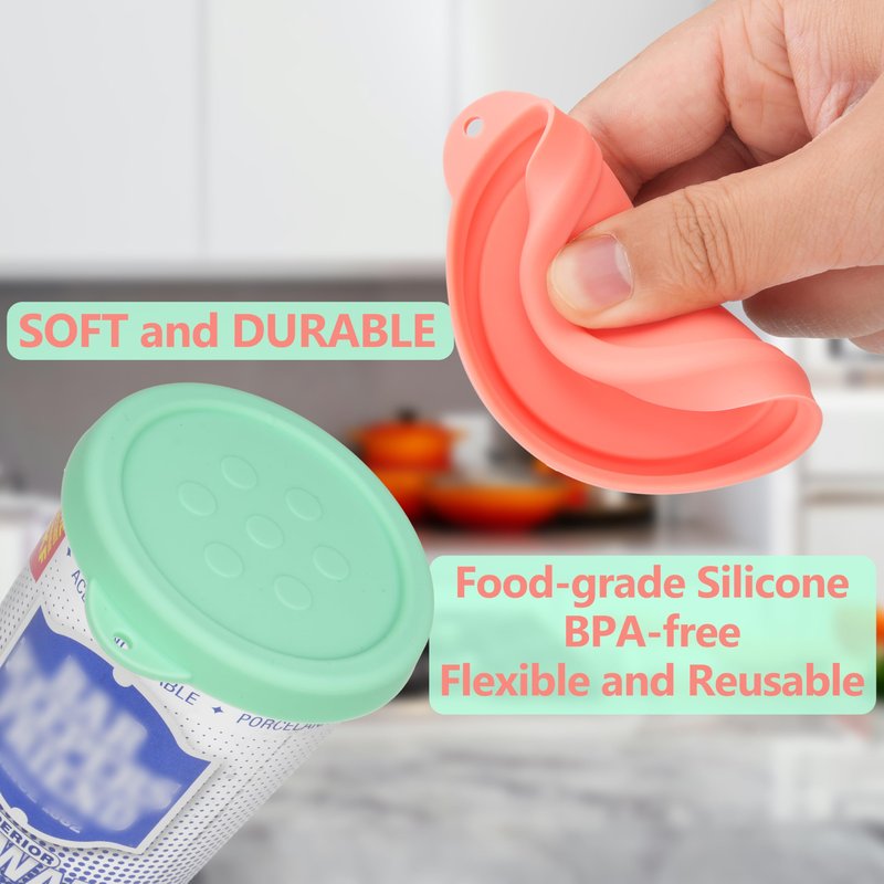 Silicone Powder Cleanser Lids Compatible with Bar Keepers Friend 12 oz & 21 oz Silicone Cover fit for Comet, Ajax Powder Cleanser to Keep Dry, 2 Packs