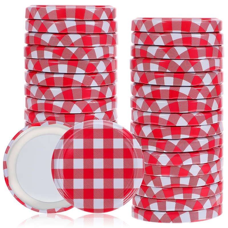 PRETYZOOM 40pcs Mason Jar Lids 2.4" Screw Canning Lids Regular Open Mouth Metal Caps for Canning Jars Jam Jelly Bottles Food Storage