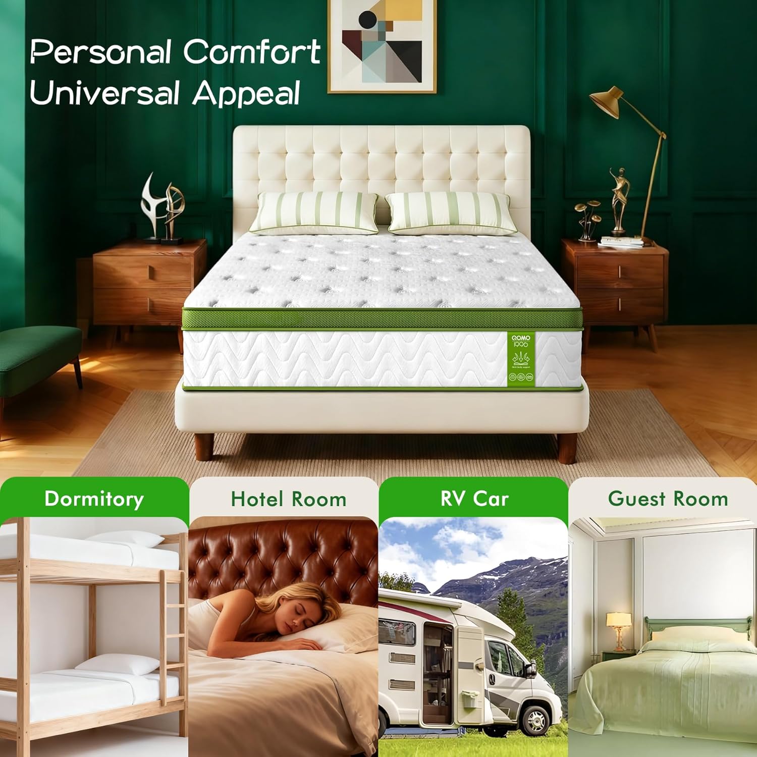 Skiennix Twin Mattress - 10 Inch Memory Foam Hybrid with Pocket Springs | Medium Firm, Pressure Relief