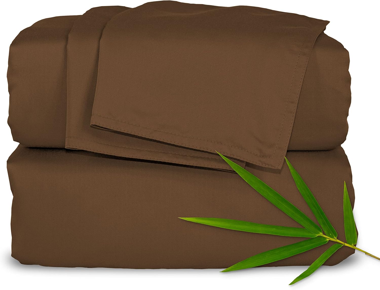 Pure Bamboo Queen Sheets - 100% Organic Viscose Bed Sheet Set | Luxuriously Soft & Cooling (Coconut Husk)