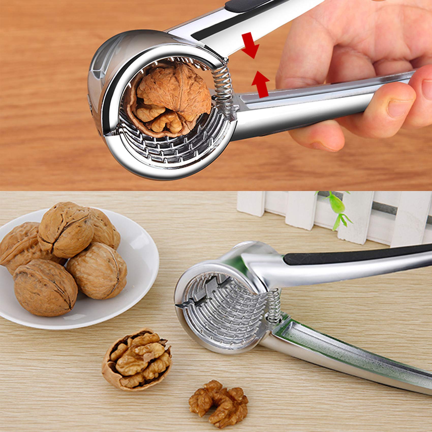 Nut Crackers for All Nuts Walnut Cracker for Pecans Hazelnut Walnuts Plier Opener Kitchen Tool Heavy Duty Non-slip Handle