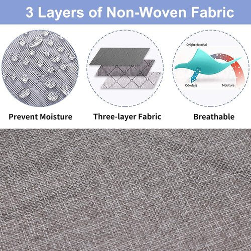 Fixwal Under Bed Storage Containers - 4 Pack Reinforced Organizer for Low Profile Clothes Storage | 4.5 Inches High