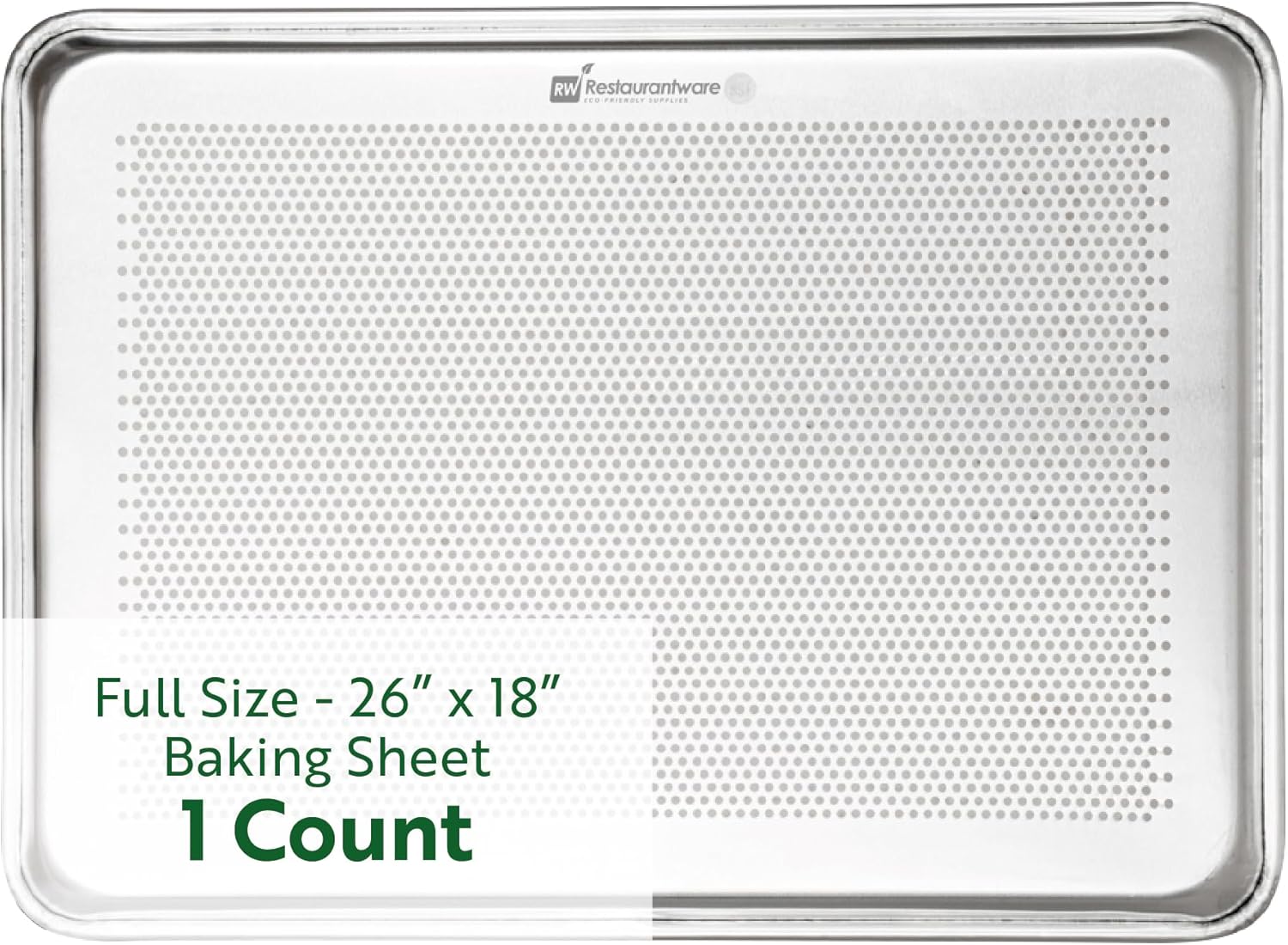 Restaurantware Met Lux Heavy-Duty 26 x 18 Inch Baking Pan - Durable Aluminum Sheet Pan for Baking & Roasting