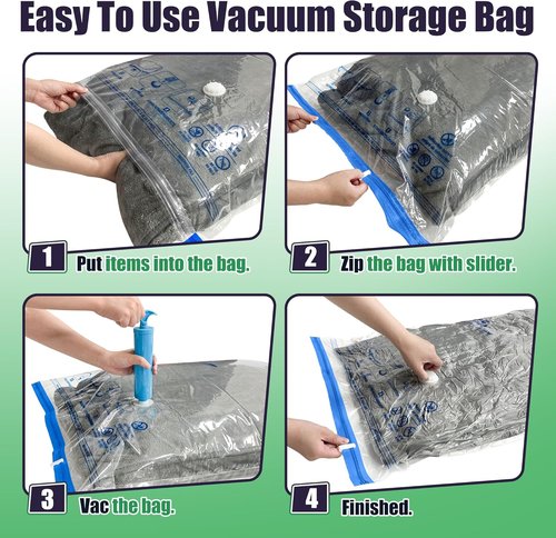 HIBAG 15 Jumbo Vacuum Seal Bags - Ideal for Clothing, Comforters & Bedding Storage (15J)
