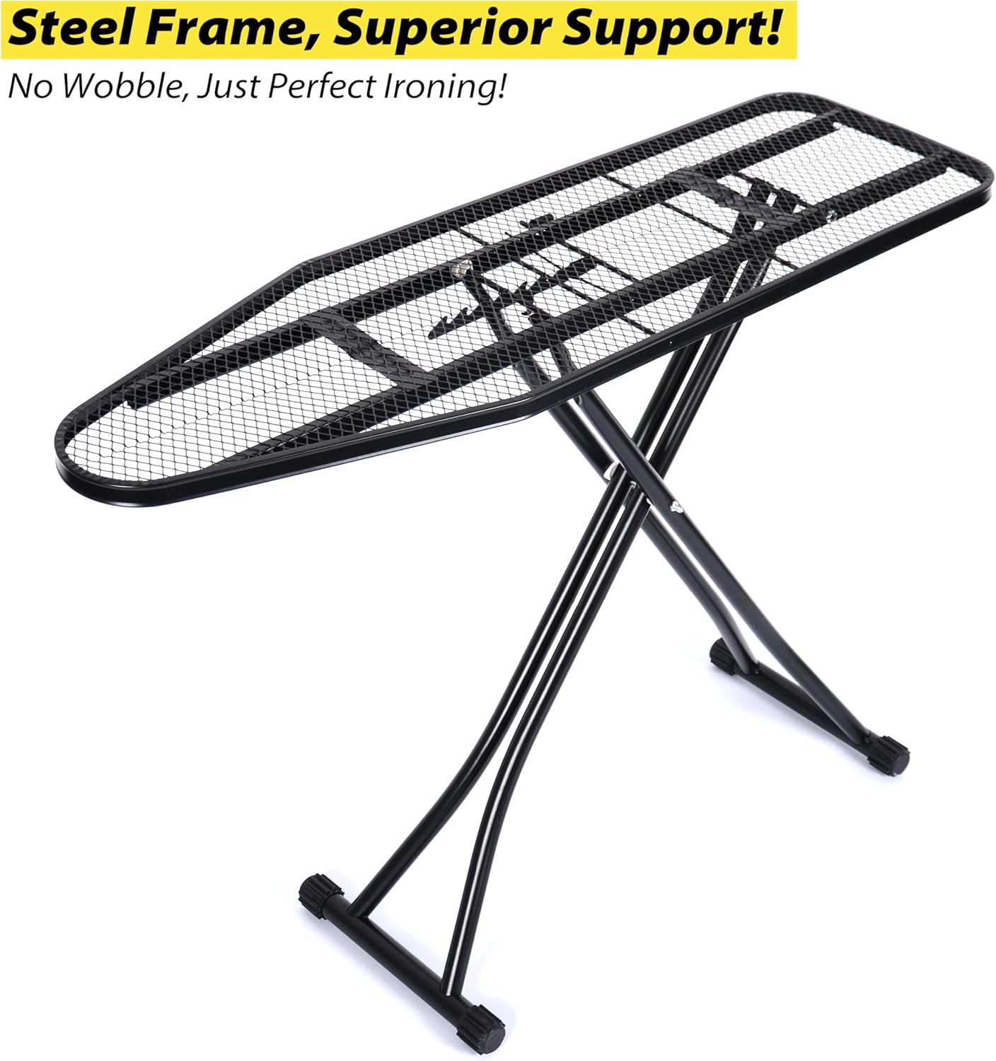 Skiennix Foldable Ironing Board - Adjustable Height with Heat-Resistant Cover | Lightweight & Durable for Home Use