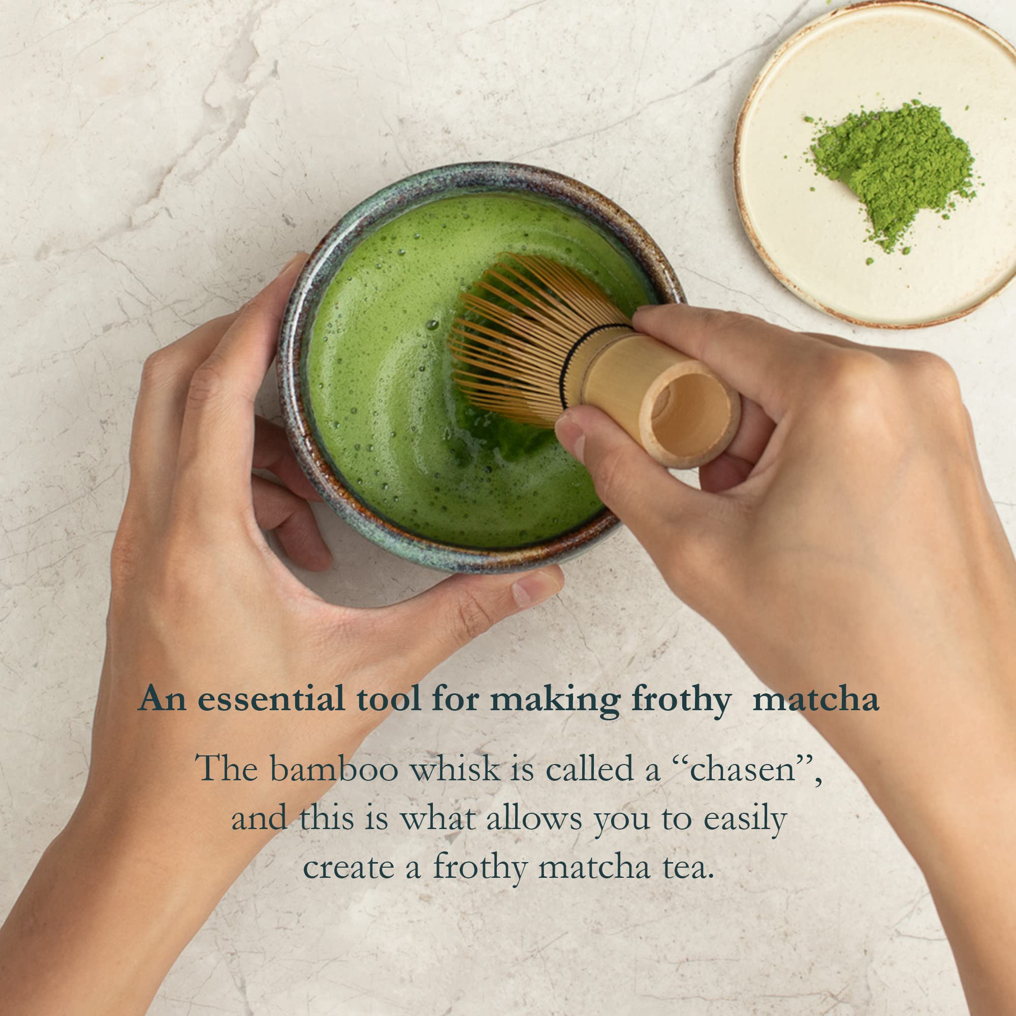 Japanese Bamboo Whisk (Chasen) Matcha Set for Traditional Matcha Tea Preparation by Naoki Matcha