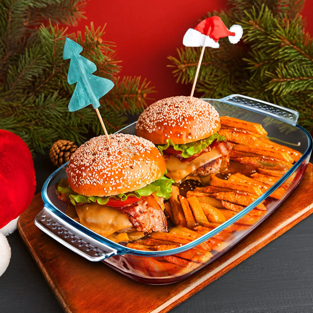 Clear Glass Baking Dish for Oven, Oblong Casserole Dish Rectangular Baking Pan Glass Bakeware,1 Piece (2.5 Quart)