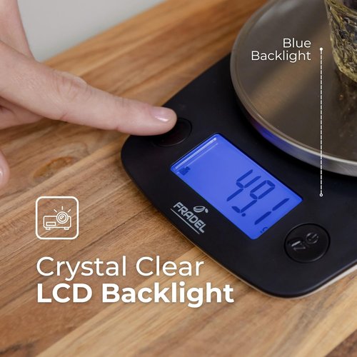 Fradel Digital Kitchen Food Scale - 0.1g Precision in Grams & Ounces | 11lb Capacity for Cooking & Baking