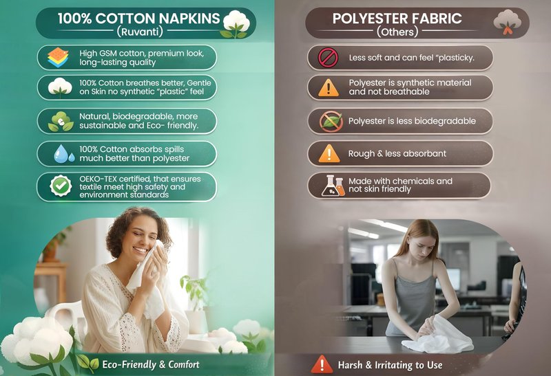 Ruvanti Cloth Napkins Set of 12, 100% Cotton High GSM 18x18 Inches Soft, Washable, Highly Durable & Absorbent, Perfect for Parties, Christmas, Thanksgiving Dinners – Rust