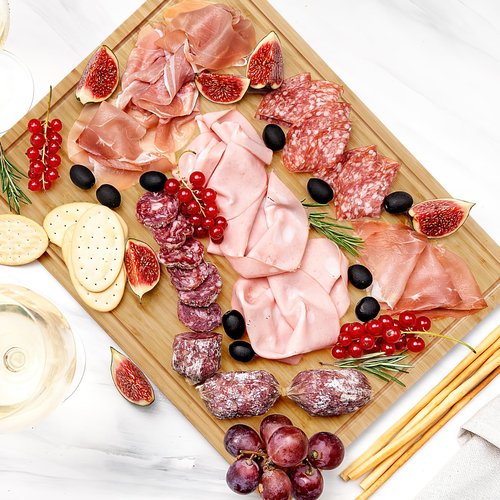 GAOMON 24 x 18 In Extra Large Bamboo Wood Cutting Board, Large Kitchen Chopping Board with Juice Groove, Cheese Charcuterie Board, Butcher Block, Charcuterie Board, 100% Organic Bamboo