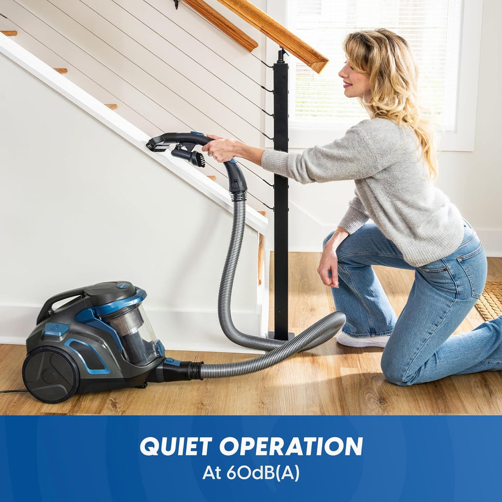 Vacmaster CC0501 Ultra Silent Bagless Canister Vacuum - Powerful HEPA Filtration & One-Touch Dust Release