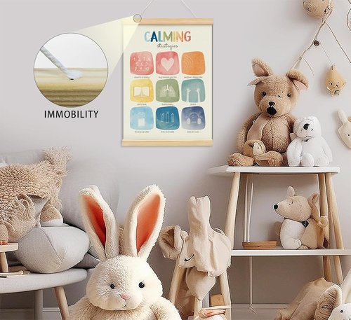 Foedor Calming Corner Poster - Mental Health Wall Art for Kids | Perfect for Nursery & Counseling Spaces