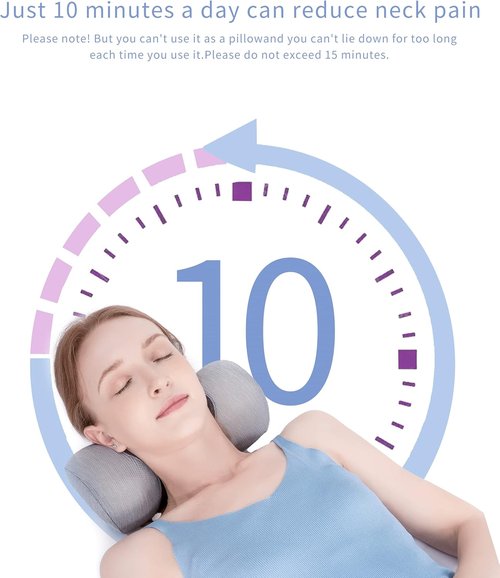 Bespilow Cervical Memory Foam Neck Roll Pillow - Contour Support for Neck Pain Relief | Odorless & Breathable