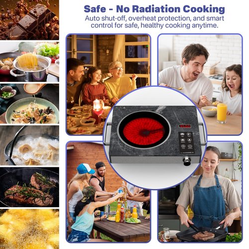 Argyolas Cooktop electric burners for cooking stove cocina electrical 1 hornillas parrilla eléctrica para cocinar fogon infrarrojo hornillas de cocina eléctrica single burner hot plate