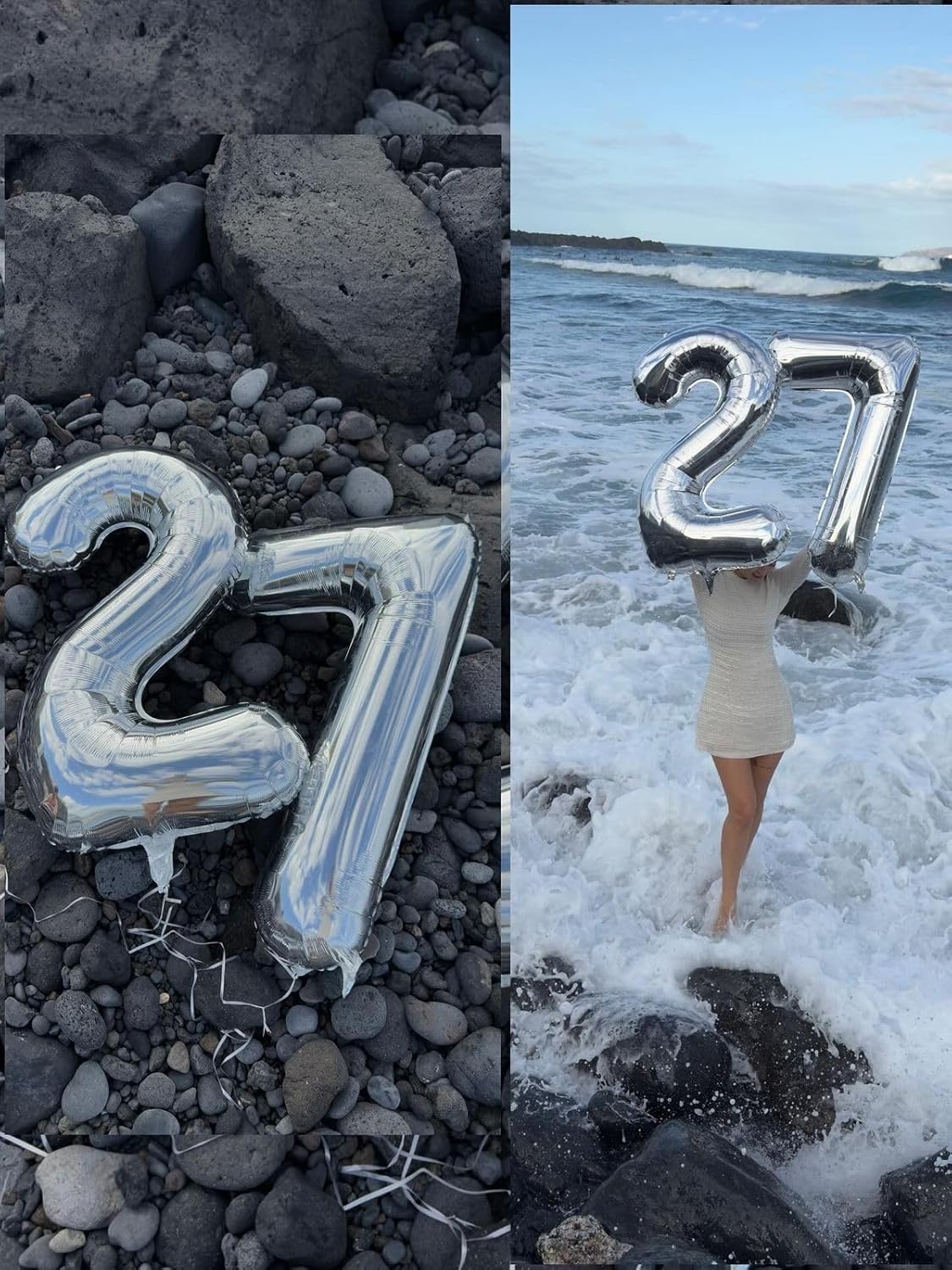Number Balloon - 40 Inch Silver Foil 10th Birthday Decorations for Men & Women | Perfect for Weddings & Anniversaries