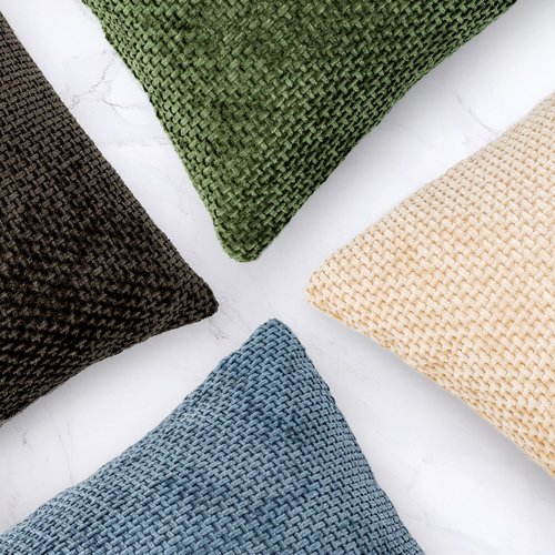 JoraLion Chenille Lumbar Pillow Cover 14x36, Brown Boho Knitting Textured Soft Cushion Cover Modern Farmhouse Pillowcase Home Decor for Sofa Bed Room Livingroom, Cover Only