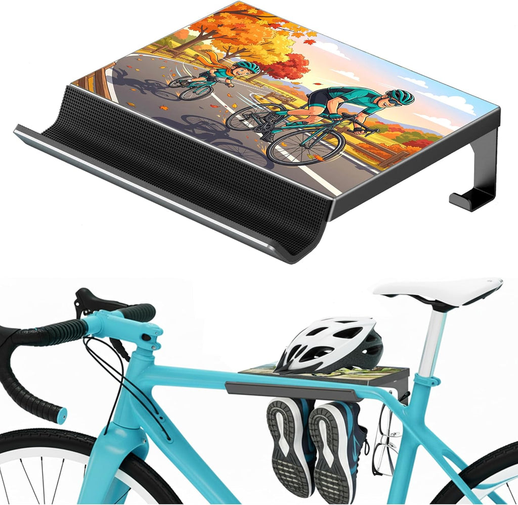 Skiennix Bike Wall Mount | Heavy-Duty Horizontal Indoor Rack for Space-Saving Garage Storage - Fits Road, Mountain & Hybrid Bikes