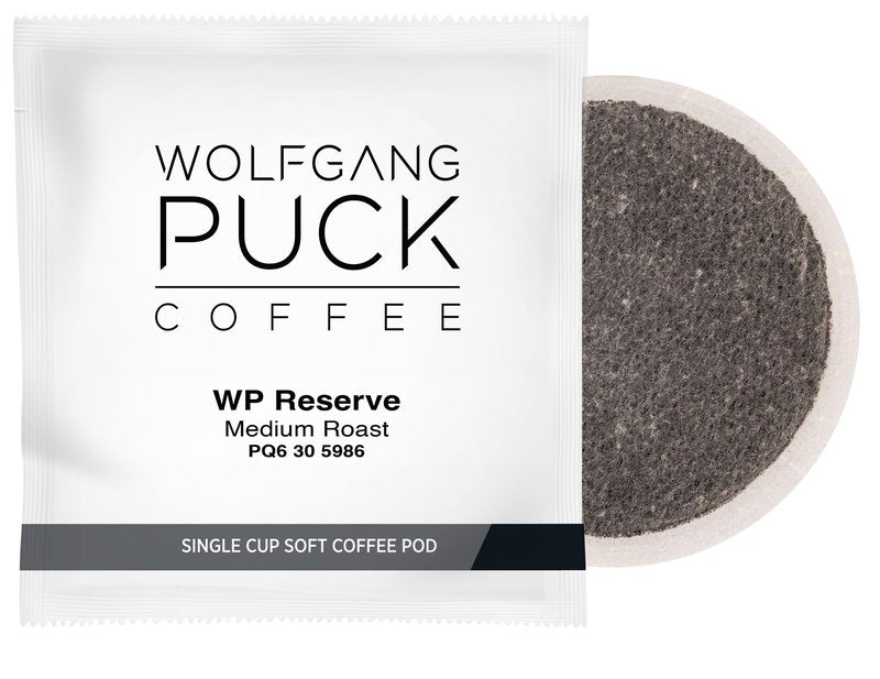 Wolfgang Puck Coffee, Chef's Reserve, Medium Roast, 9.5 Gram Soft Pods, 18 Count (Pack of 1)