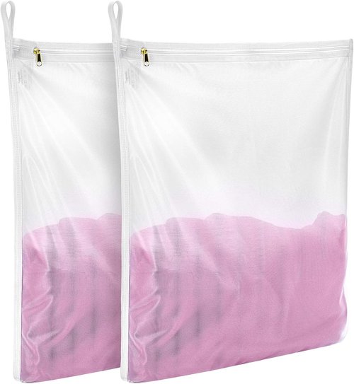 GOGOODA Delicates Laundry Bags - Fine Mesh Wash Bag for Lingerie, Bras, and Socks | Hanging Loop Design