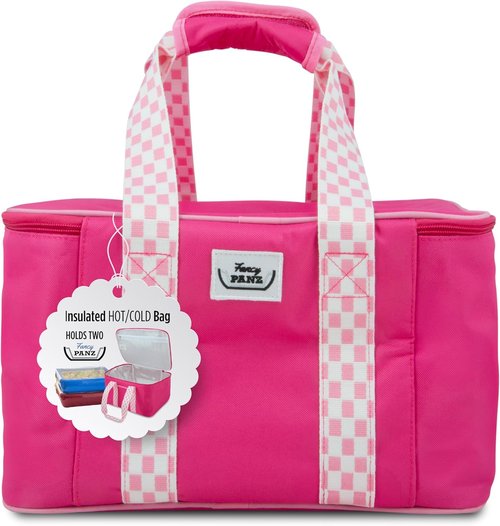 Fancy Panz - Insulated Casserole Carrier Bag in Pink - Keeps Food Hot or Cold | 2 Pockets, Perfect for Hosting