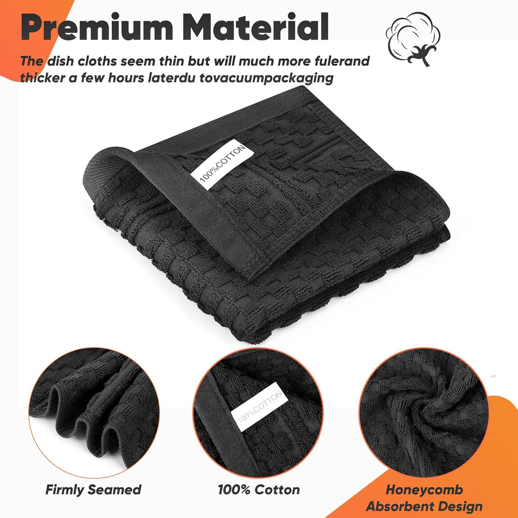 Skiennix Oven Mitts Set - Heat Resistant 500°F with Silicone Grip | Includes 2 Gloves, 2 Potholders, 4 Towels