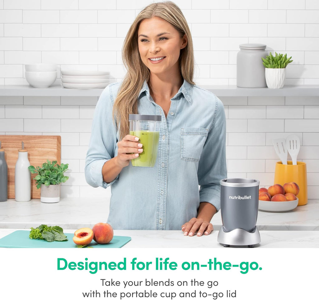 Nutribullet Personal Blender - 600 Watt, 24 Ounces for Smoothies, Shakes & Food Prep | Gray