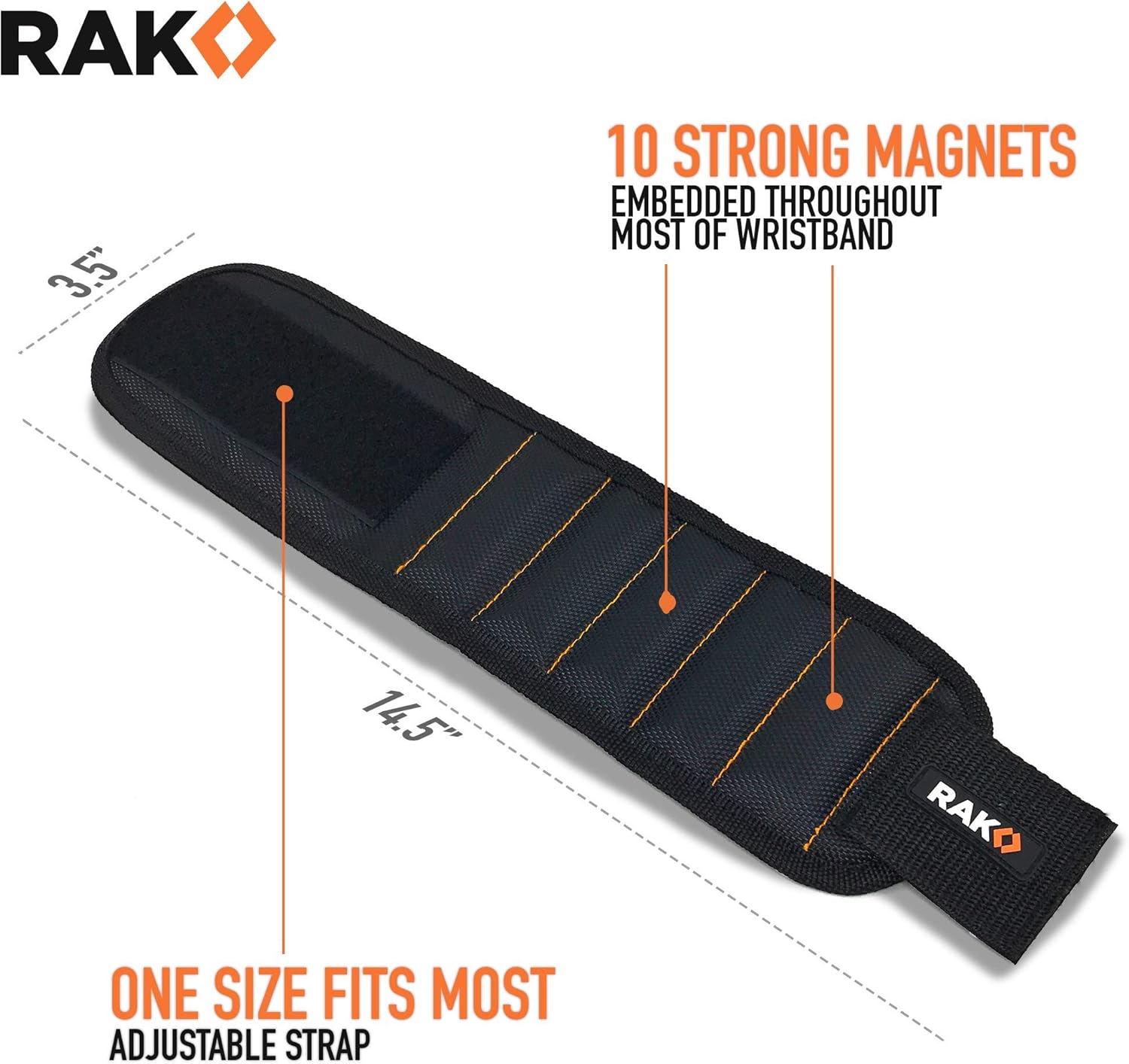 RAK Magnetic Wristband - Premium Tool Belt for Holding Screws & Nails | Perfect Gift for Men & Handyman
