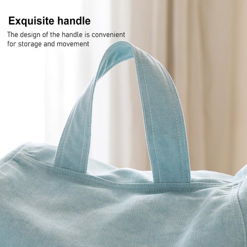 ISAENNE Large Bean Bag Chair Cover Only(No Filler),Blue Bean Bag Covers Stuffable Bean Bags Memory Foam Soft Premium Corduroy Stuffable Bean Bags for Kids,35.4"*30.7"*30.7"