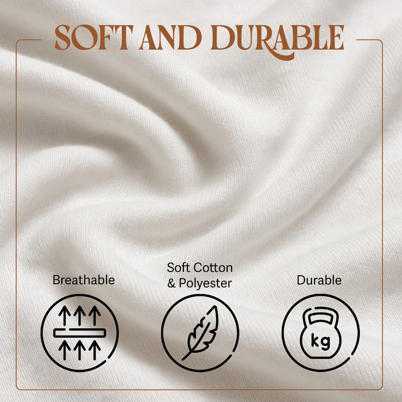 BLISSFORD - 6 Pack Fitted Hospital Bed Sheets with Elastic All Around for a Cotton Rich Soft Knitted Jersey Sheet, 36” x 84” x 12”