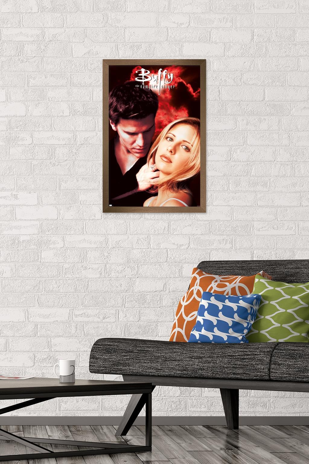 Buffy the Vampire Slayer - Season 2 One Sheet Wall Poster, 22.4L" x 14.7W", Bronze Framed Version