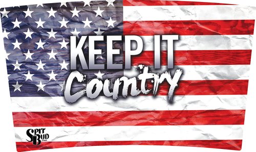 Spit Bud Keep it Country The Ultimate Spittoon for Chew - Portable Dip & Snuff Cup with Lid, Pop Tab, Spill-Proof Funnel, Can Cutter & Holder - Fit in Cup Holders - Holds 8oz - Made in USA