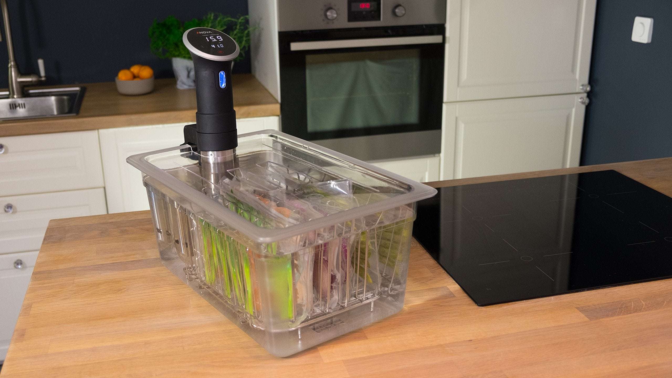 C10L-AP Lid for LIPAVI C10 Sous Vide Container, with cut-out for the Anova Precision immersion circulator