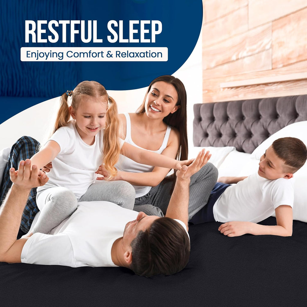 Utopia Bedding Waterproof Mattress Protector - Premium Terry Cover, Breathable Fitted Style, Twin XL Size | Black