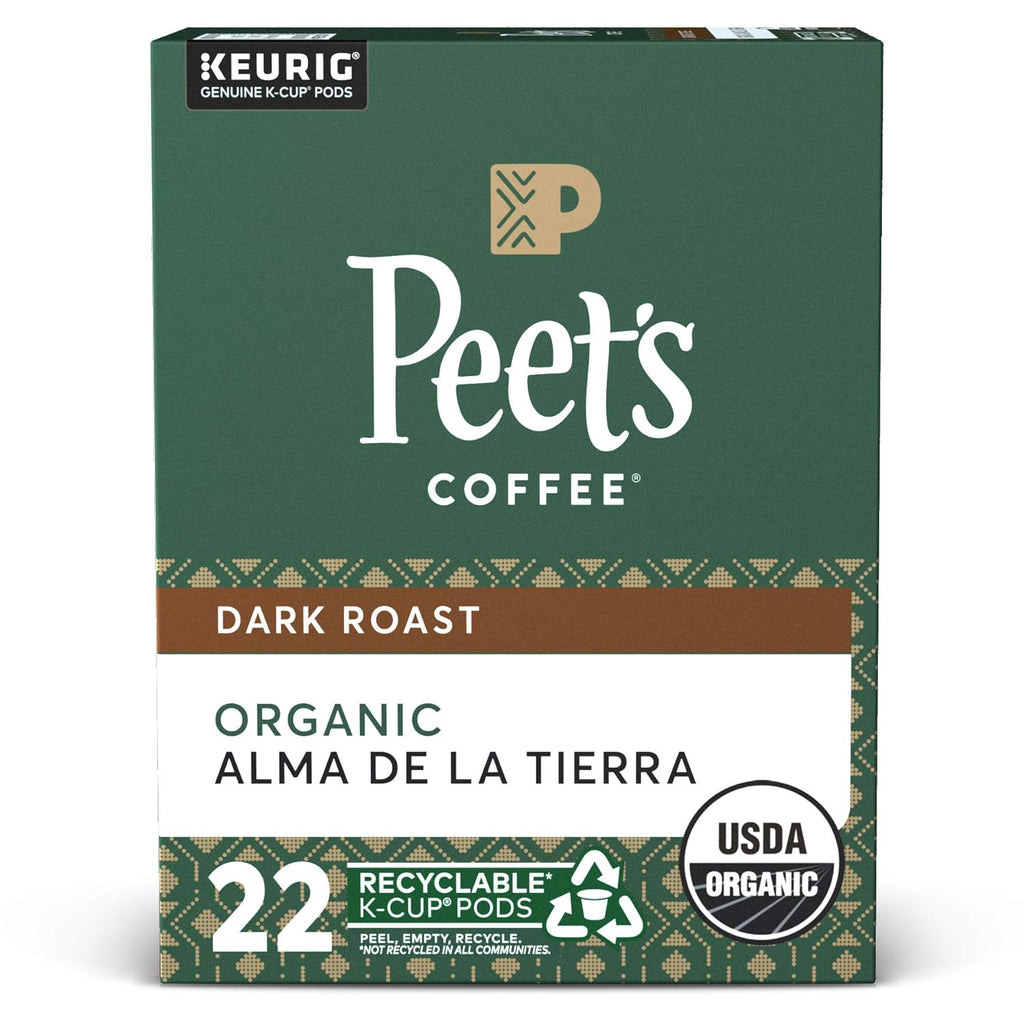 Peet’s Coffee Organic Alma De La Tierra K-Cup Pods - Dark Roast for Keurig Brewers | 22 Count