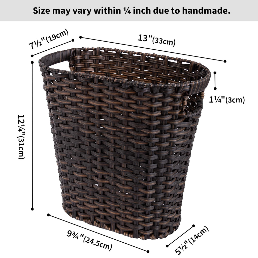 GRANNY SAYS Bundle of 1-Pack Woven Wastebasket for Organizing & 2-Pack Woven Storage Baskets for Bathroom