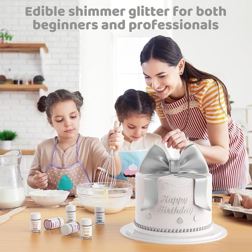 Edible Glitter by Edible Art | Sparkling Food Dust for Cupcakes, Cookies & Drinks - Silver, Kosher Certified