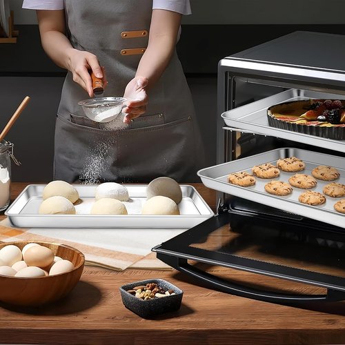 Homikit Quarter Sheet Pan - 9x13 Inches Stainless Steel Non-Stick Baking Sheet | Dishwasher Safe & Rust Free