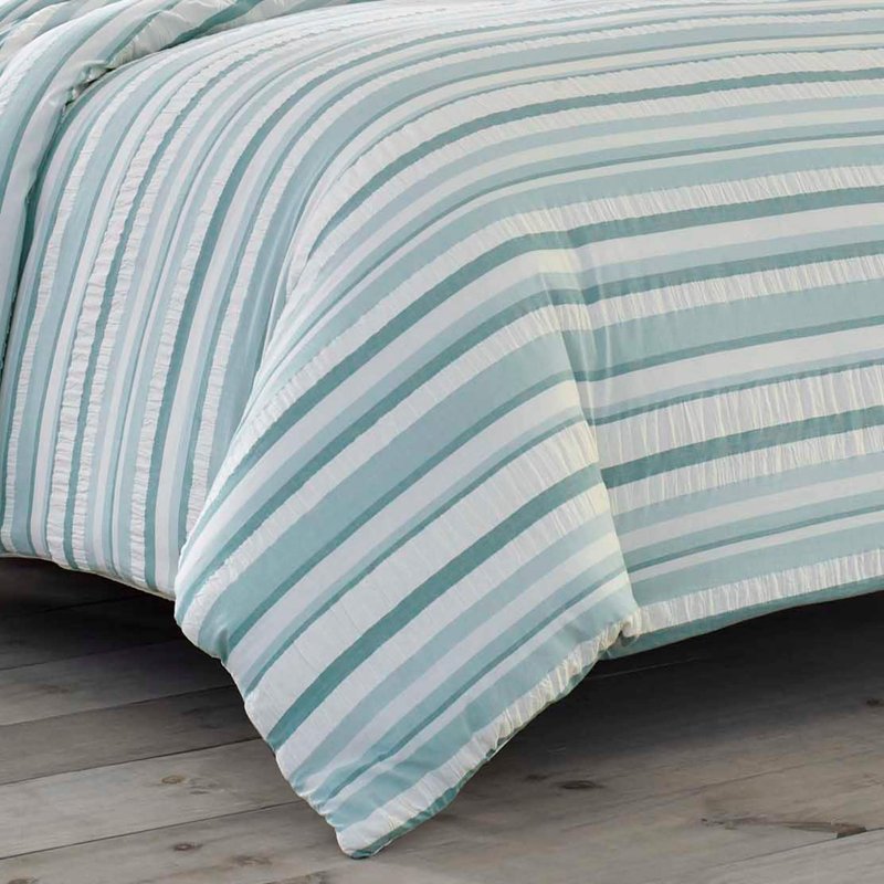 Tommy Bahama - King Duvet Cover Set, Cotton Bedding with Matching Shams & Button Closure, Super Soft Bedding Set (Clearwater Cay Blue, King)